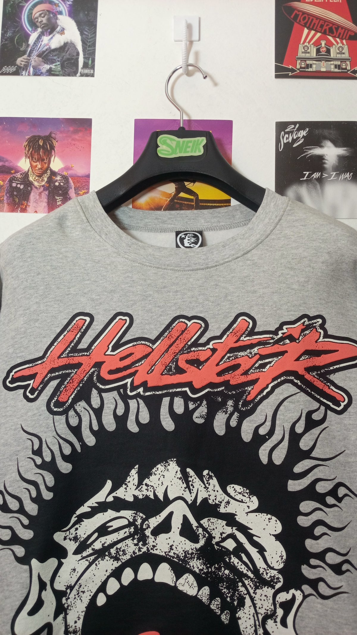 Hellstar Screaming Flame Crewneck - Gris