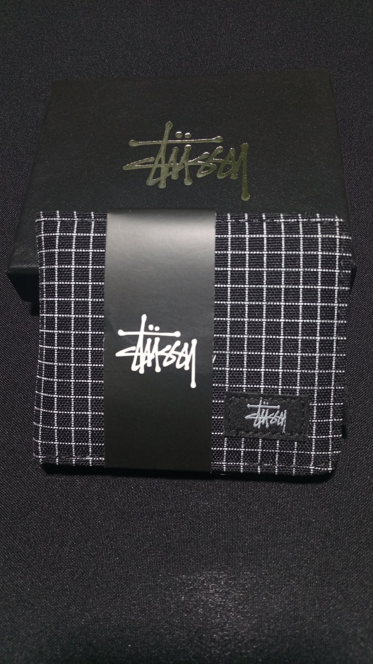 Stussy Grid Billetera - Negro