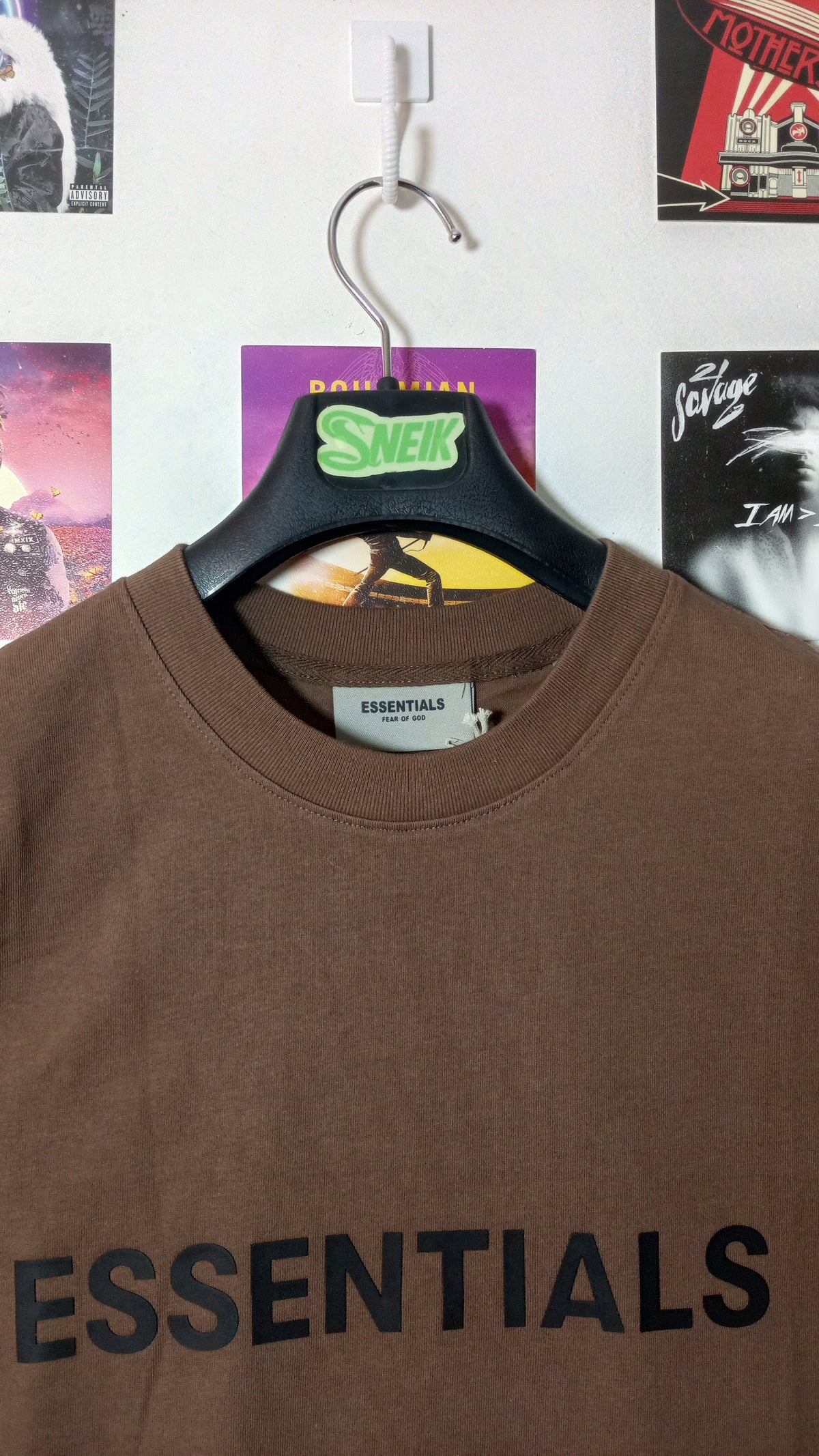 Essentials Fear of God Tee - Marrón Chocolate
