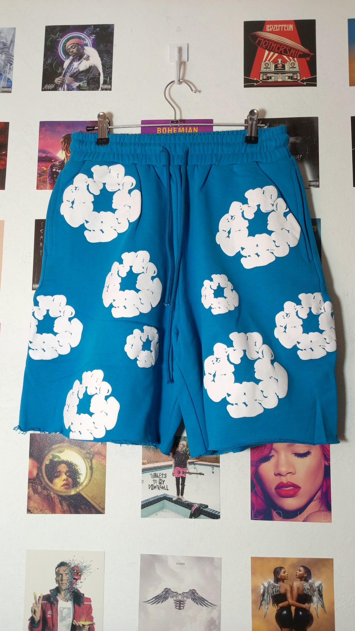 Denim Tears Cotton Wreath Short - Celeste