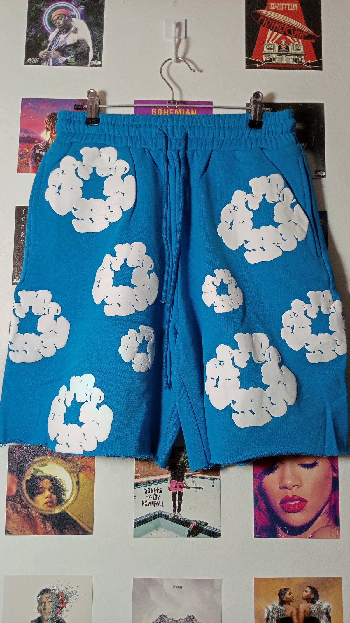 Denim Tears Cotton Wreath Short - Celeste
