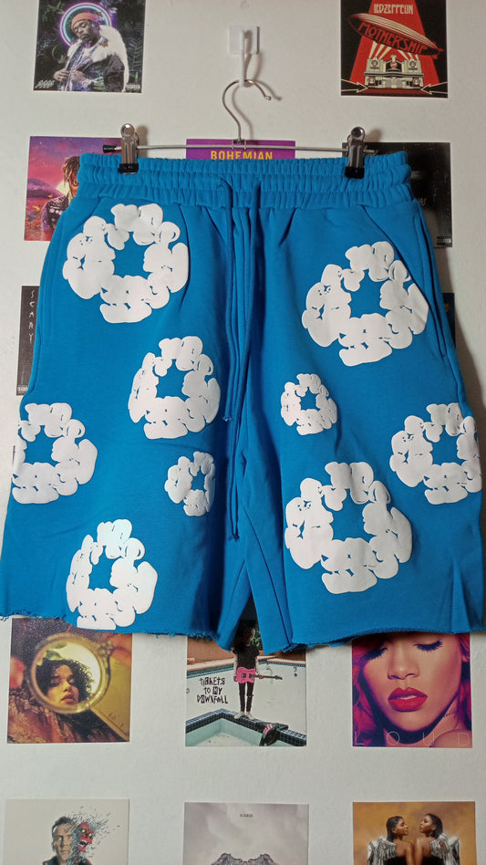 Denim Tears Cotton Wreath Short - Celeste