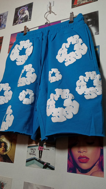 Denim Tears Cotton Wreath Short - Celeste