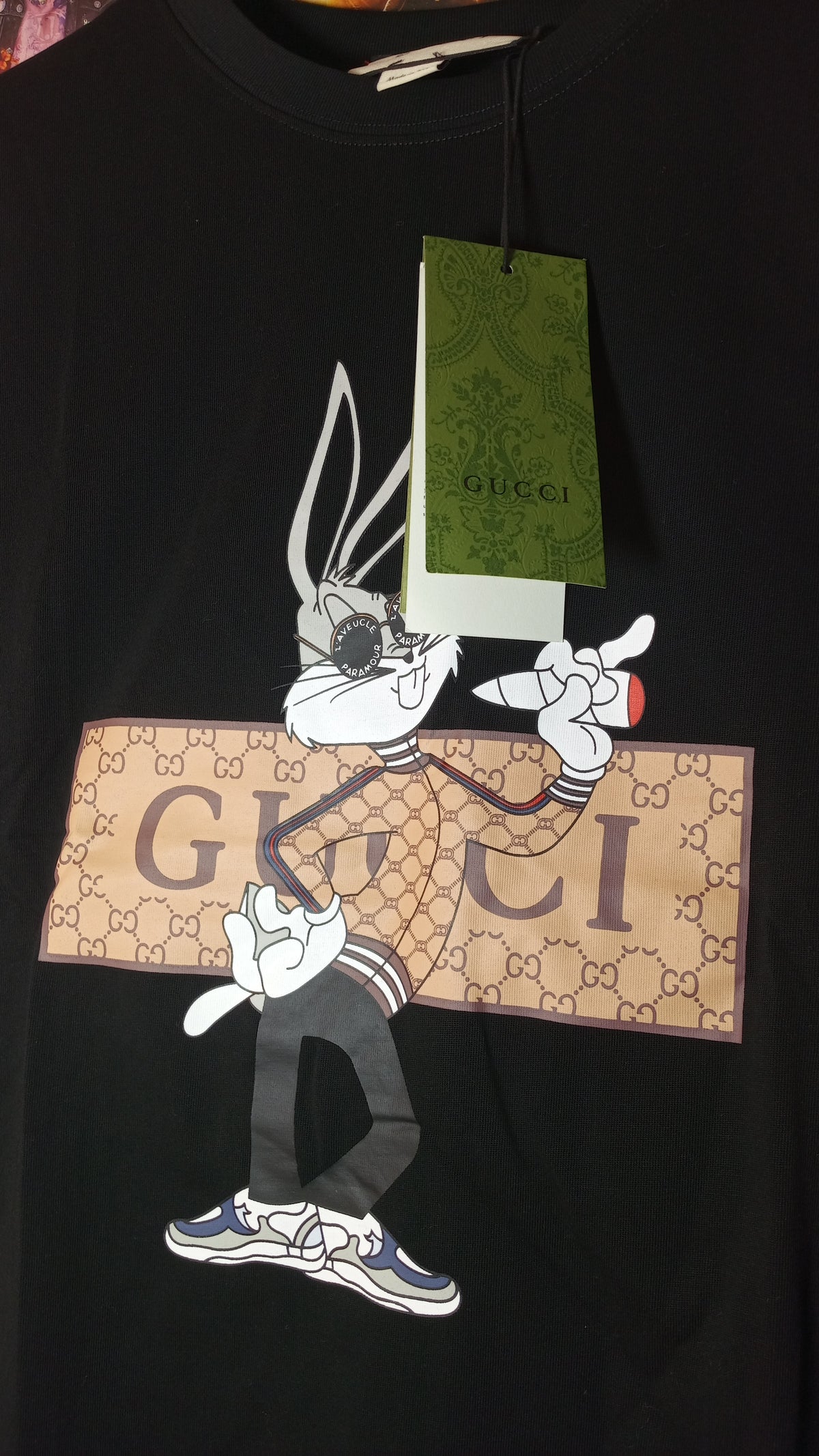 Gucci Bugs Bunny GG Logo Tee - Negra