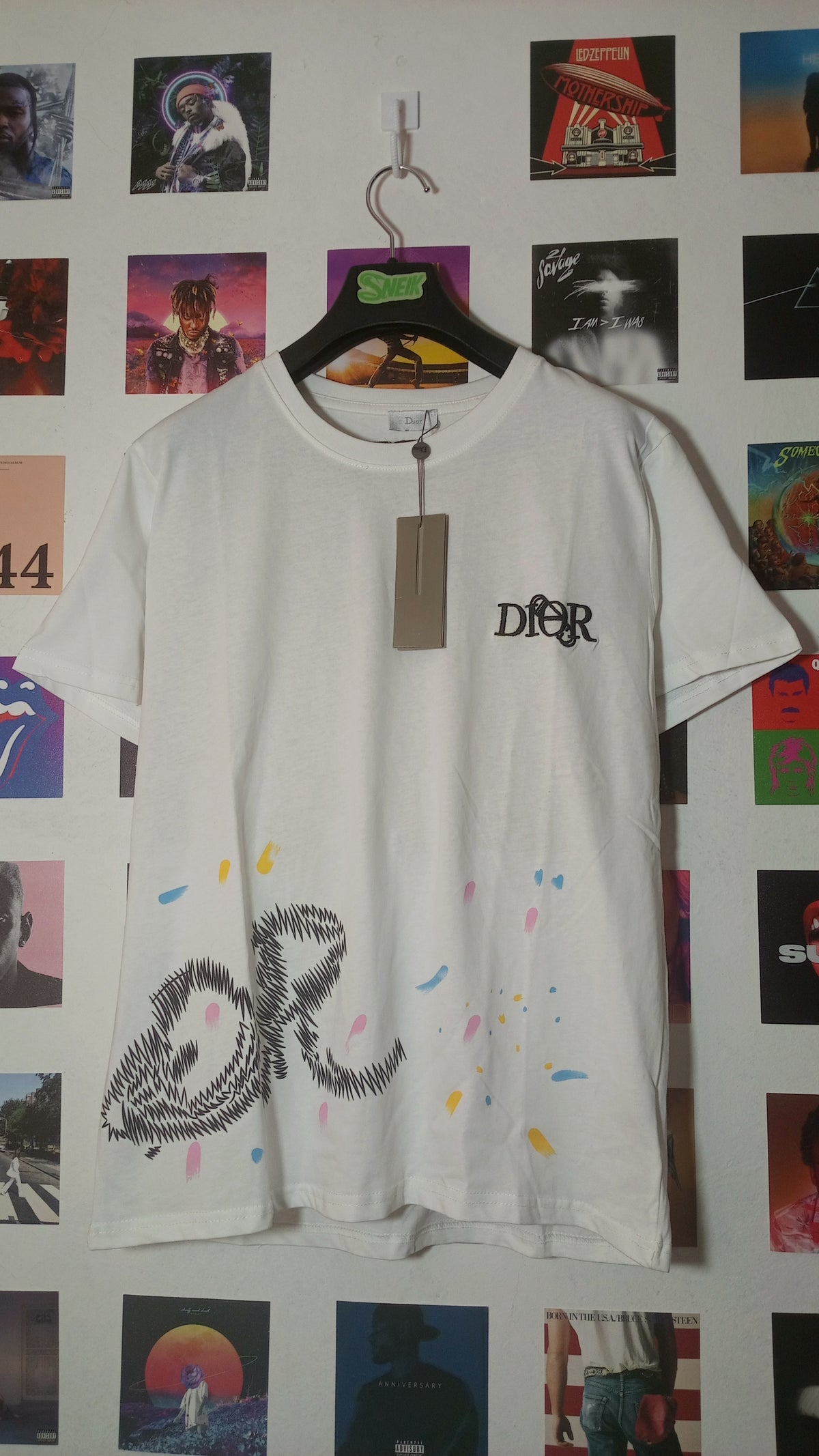 Dior CD Graffiti Tee - Blanca