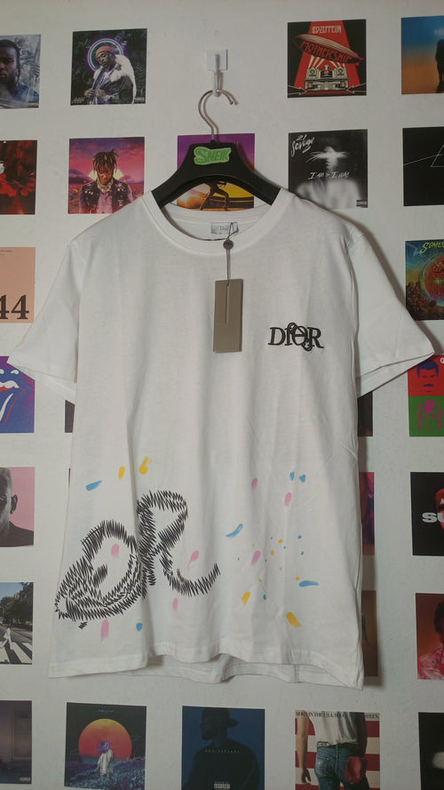 Dior CD Graffiti Tee - Blanca