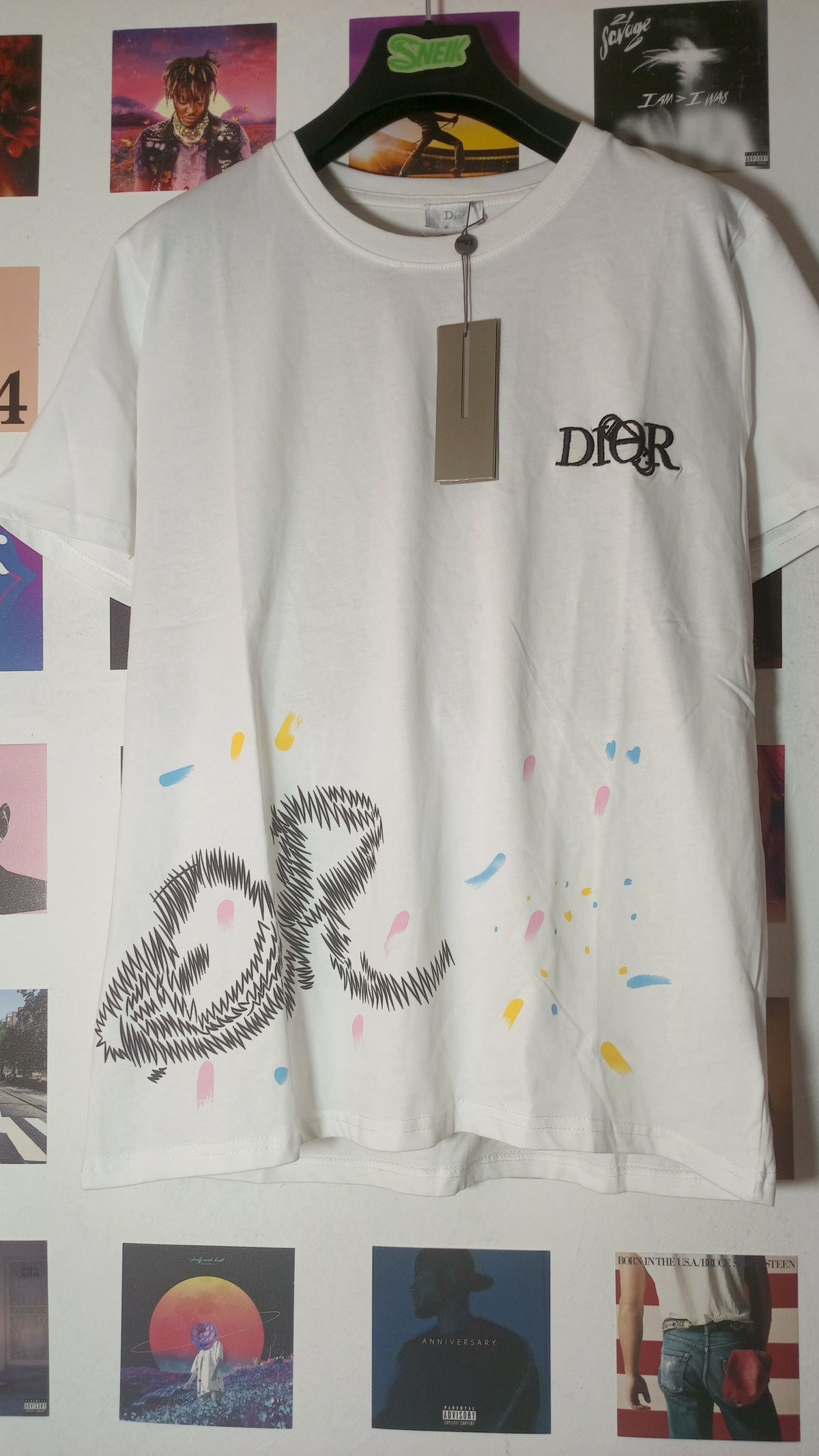Dior CD Graffiti Tee - Blanca