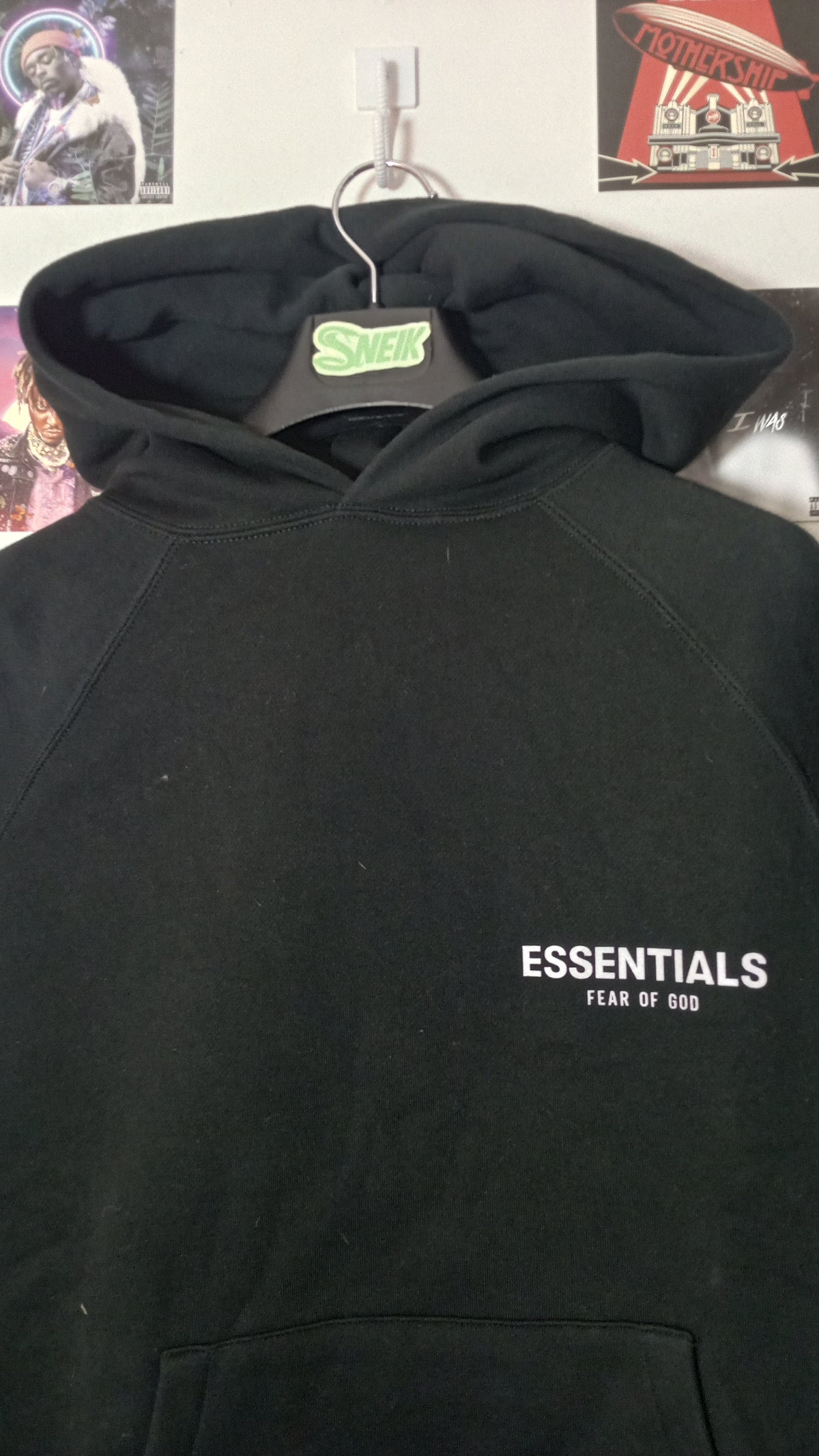 Essentials Fear of God Hoodie - Negro