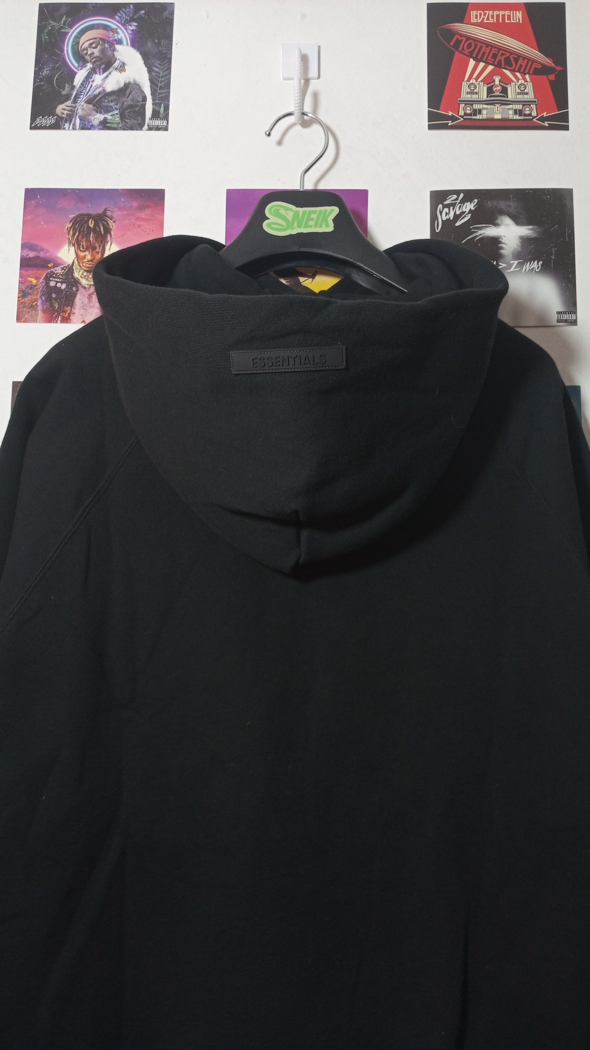 Essentials Fear of God Hoodie - Negro