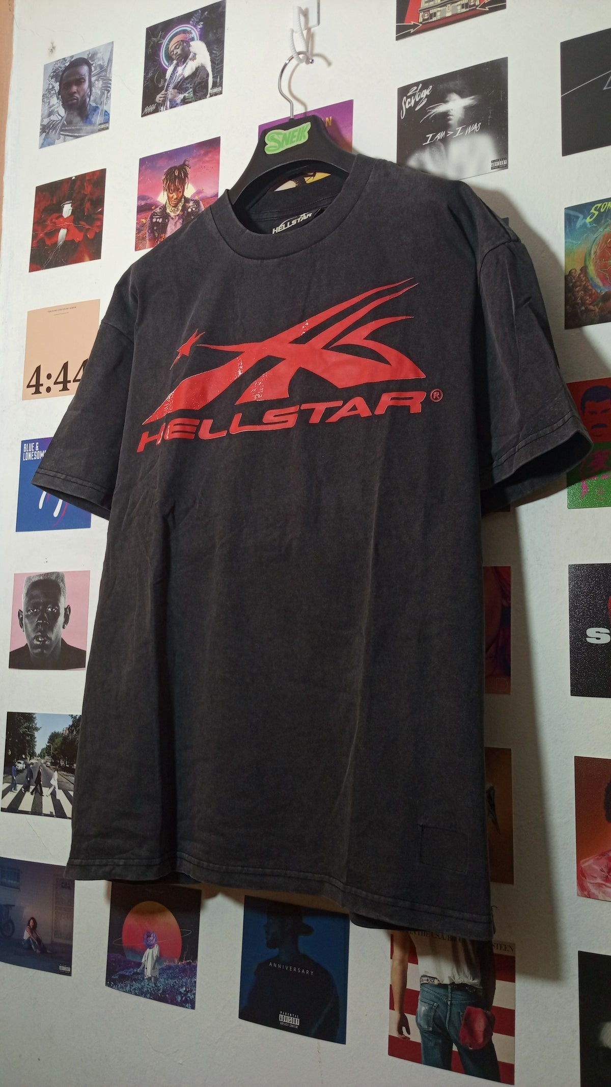 Hellstar Sport Logo Gel Tee - Black/Red