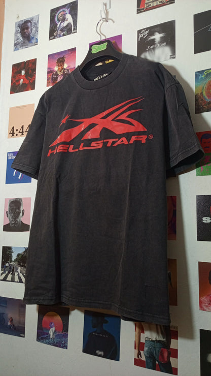 Hellstar Sport Logo Gel Tee - Black/Red