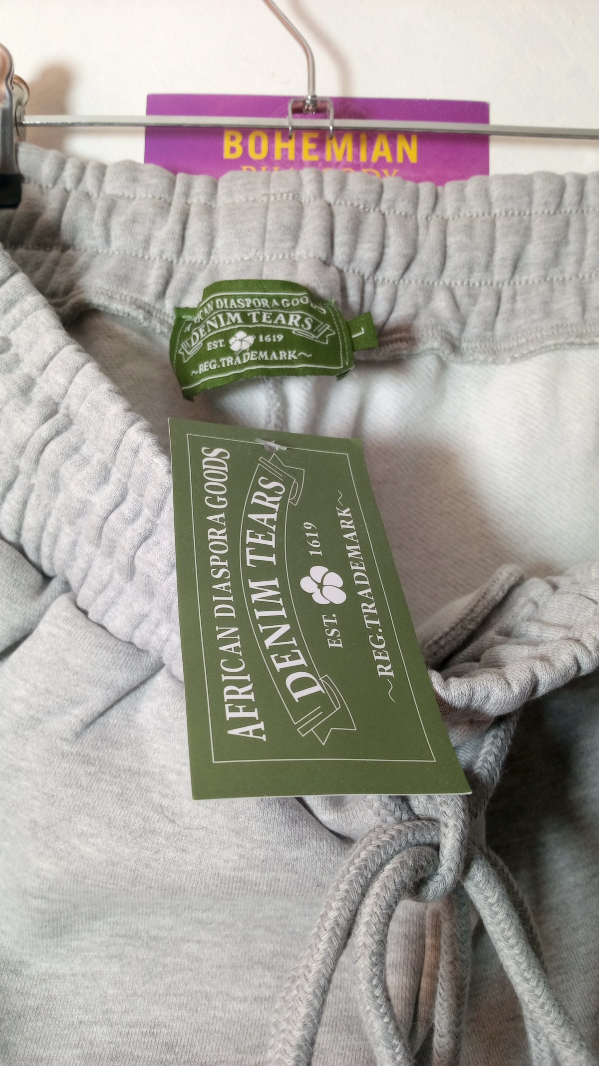 Denim Tears Cotton Wreath Sweatpants - Gris/Blanco