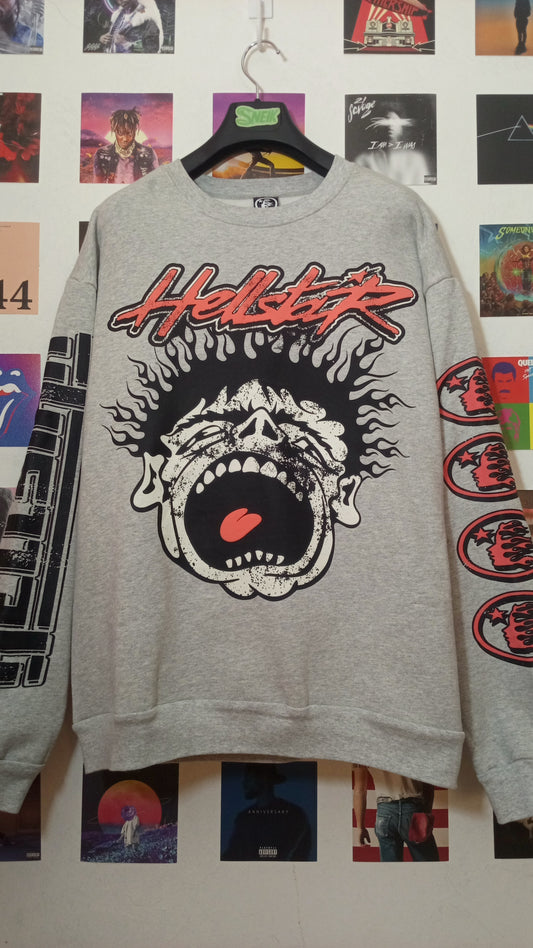 Hellstar Screaming Flame Crewneck - Gris