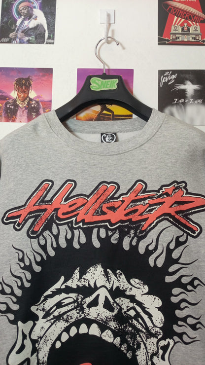 Hellstar Screaming Flame Crewneck - Gris