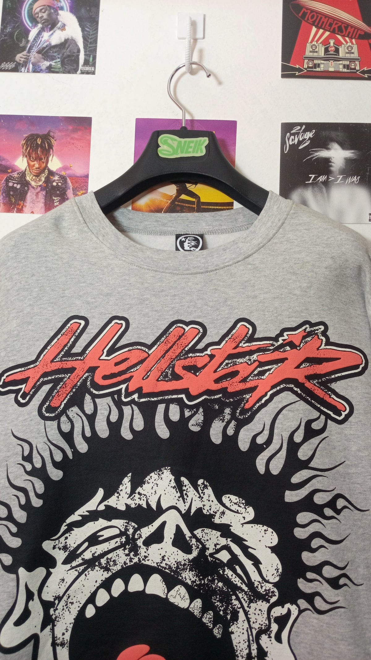 Hellstar Screaming Flame Crewneck - Gris