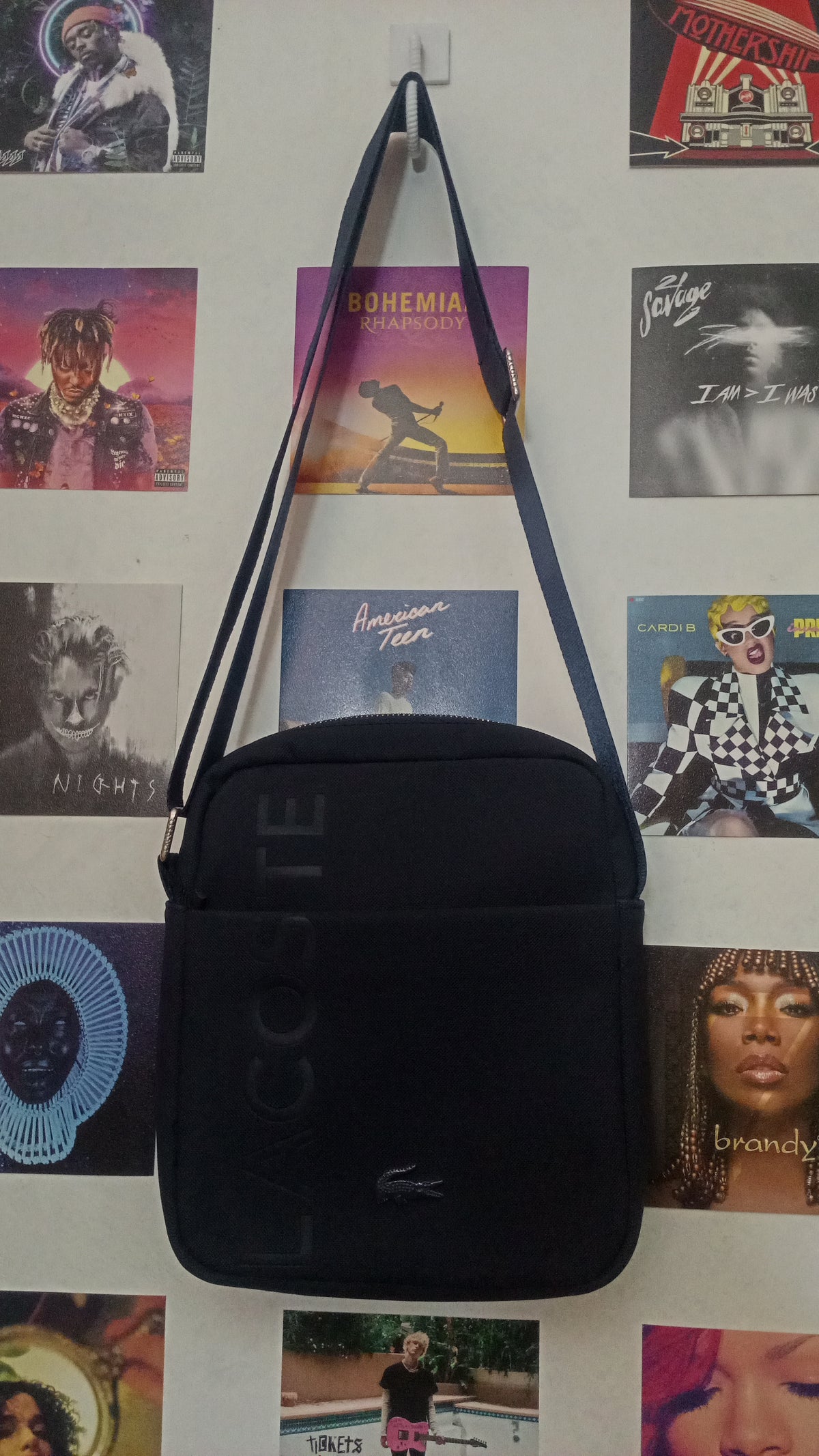 Lacoste Flat Crossover Bag - Negro