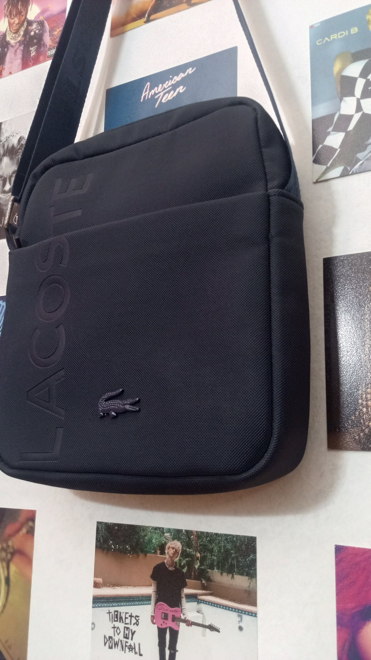 Lacoste Flat Crossover Bag - Negro