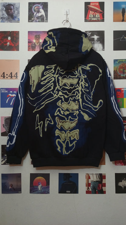 Cactus Jack Travis Scott Skeleton Zip Hoodie - Negro
