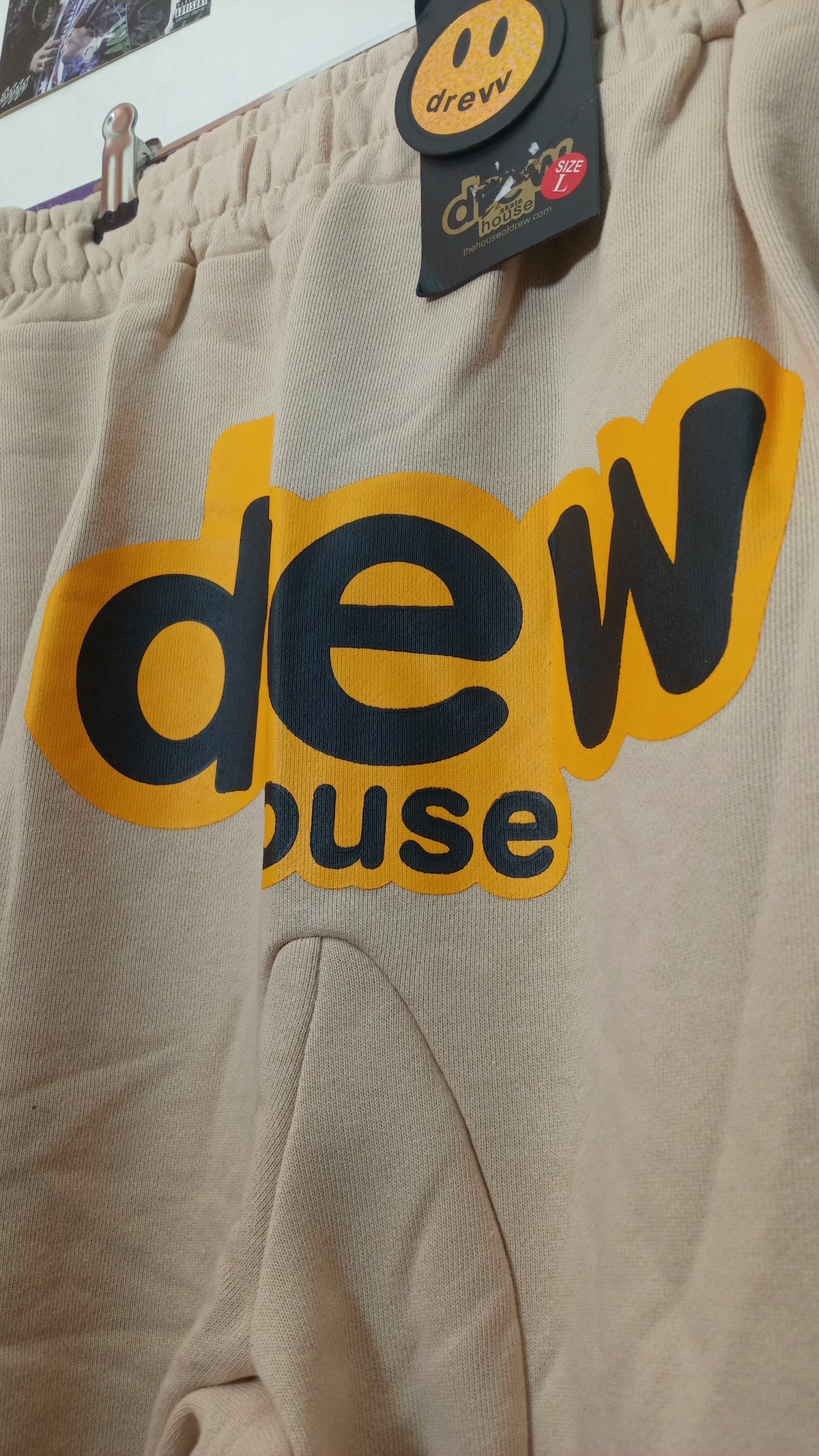 Drew House Logo Bermuda - Beige