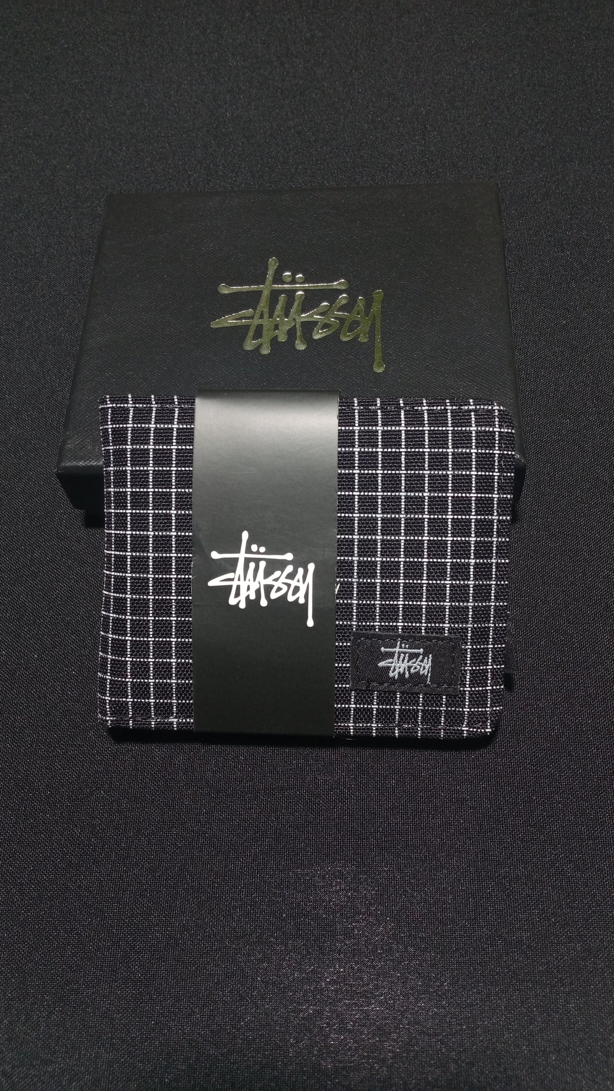 Stussy Grid Billetera - Negro
