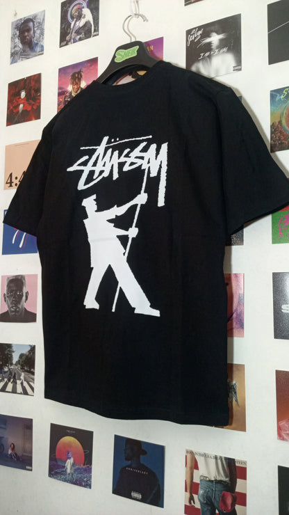 Stussy Stock Logo Flag Tee - Negra