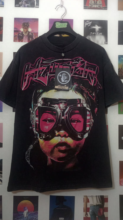 Hellstar The Future Is Hellstar Goggles Tee - Negra y Rosa